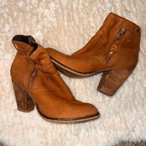 Aldo Tan Leather Ankle Booties